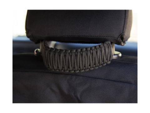 Grab Handle Paracord A-Pillar/Seat Mounted Black 07-18 Wrangler JK Rugged Ridge
