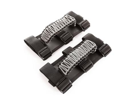 Grab Handle Kit Paracord Gray/Black 55-Present Jeep CJ/Wrangler/Gladiator Rugged Ridge