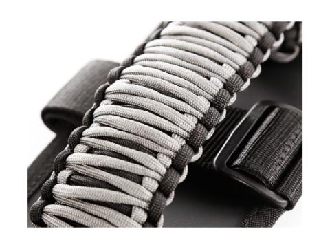 Grab Handle Kit Paracord Gray/Black 55-Present Jeep CJ/Wrangler/Gladiator Rugged Ridge