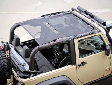 This Full Eclipse Sunshade from Rugged Ridge Fits 07-18 Jeep 2-door Wrangler. Rugged Ridge