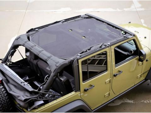 Eclipse Sun Shade Full Black Jeep Rugged Ridge