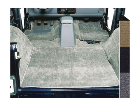 Deluxe Carpet Kit Gray 76-95 Jeep CJ/Wrangler YJ Rugged Ridge