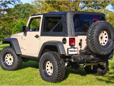 XHD Soft Top Black Tinted Windows 07-09 Jeep Wrangler JK Rugged Ridge