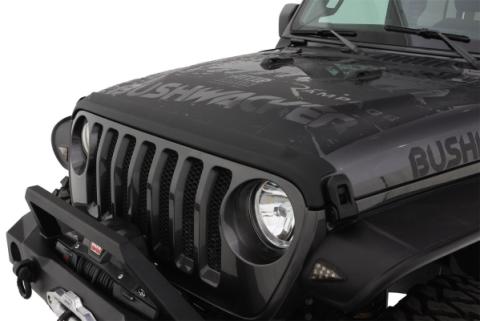 Trail Armor Hood Stone Guard Black Textured Finish, 1-Piece For 2018-2026 Jeep Wrangler JL, 2 And 4-Door Bushwacker