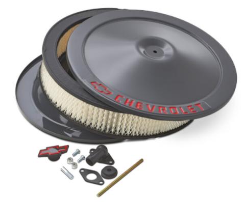 Air Cleaner Kit 14 Inch Diameter Shark Gray Chevrolet Red Emblems Proform
