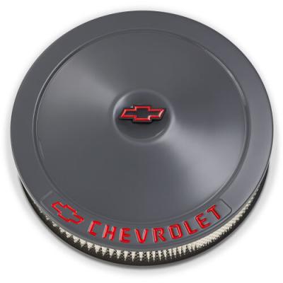 Air Cleaner Kit 14 Inch Diameter Shark Gray Chevrolet Red Emblems Proform