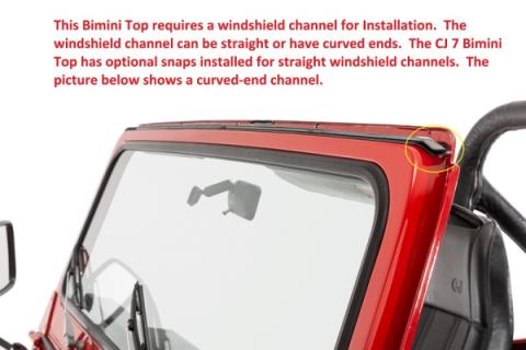 Bimini Top Strap Style 78-86 CJ7 87-91 Wrangler Black Diamond MasterTop