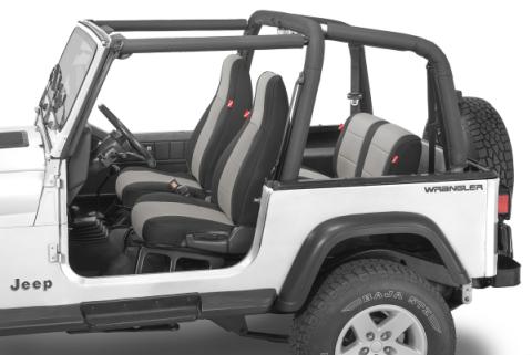 Jeep Wrangler Neoprene Seat Covers for 92-95 Jeep Wrangler YJ Light Gray Diver Down