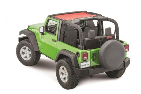 Jeep JK ShadeMaker Freedom Mesh Bimini Top For 07-18 Wrangler JK 2 Door Red MasterTop