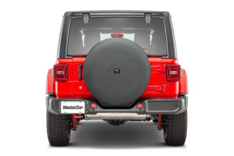 Jeep Wrangler JL Spare Tire Cover For 18-Pres Wrangler JL 32 inch 245/75R17 and 255/70R18 Black MasterTop
