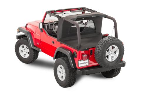 Jeep TJ Ultimate Soft Top Combo Bimini Top Plus For 97-02 Wrangler TJ WindStopper Plus and Tonneau No Door Skin MasterTop