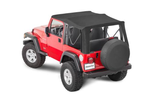 Jeep Replacement Top No Doorskins Tinted Glass For 97-06 Wrangler TJ Black MasterTwill MasterTop