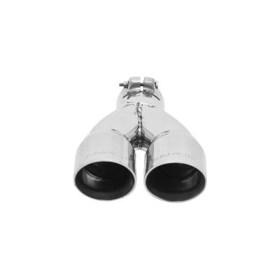 Exhaust Tip Exhaust Tip 3.00 Inch Dual Angle Cut Polished SS Fits 2.50 Inch Tubing -Clamp On Flowmaster