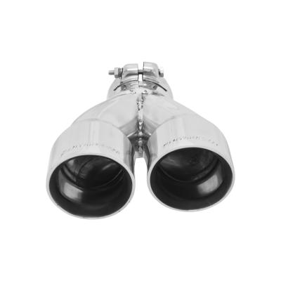Exhaust Tip Exhaust Tip 3.00 In Dual Angle Cut Polished SS Fits 2.50 Inch Right -Clamp On Flowmaster