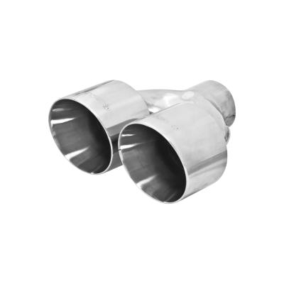 Exhaust Tip Exhaust Tip Dual 4.00 Inch Angle Cut Polished SS Fits 2.50 Inch Tubing Weld On Flowmaster