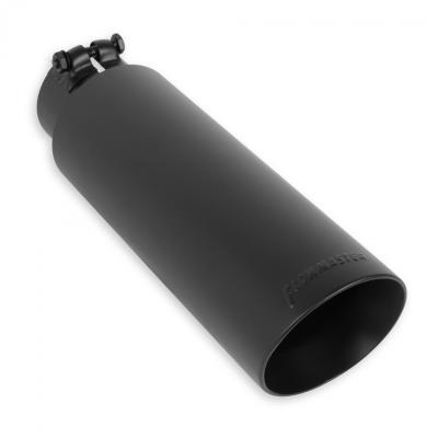 Exhaust Tip Exhaust Tip 4.00 Inch Black Angle Cut Fits 3 Inch Tubing, 13.00 Inch Long Clamp On Flowmaster