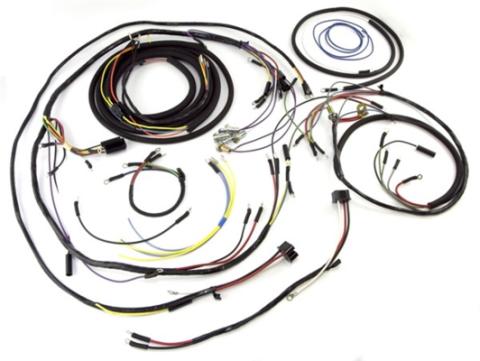 Wiring Harness w/Plastic Wire Cover 1957-1964 CJ3B And Features A Non-Original Plastic Wire Loom OMIX