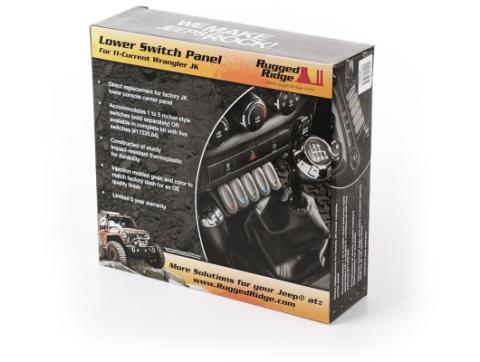 Switch Panel Kit Lower 11-18 Jeep Wrangler JK/JKU Rugged Ridge