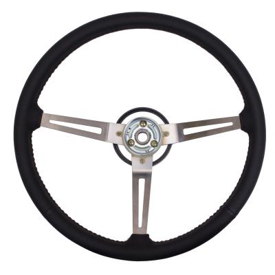Steering Wheel Metal 3-Spoke Design Black 1976-1983 CJ5 1976-1986 CJ7 1981-1986 CJ8 Scrambler And 1987-1995 Wrangler YJ OMIX