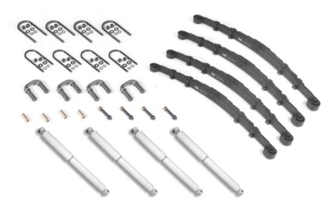 Suspension Master Rebuild Kit Includes Leaf Springs Shocks U-Bolts Bushings Spring Bolts Shackles If Necessary 1941-1945 MB/GPW 1946-1949 CJ2A 1949-1953 CJ3A 1950-1952 M38 And 1953-1968 CJ3B OMIX