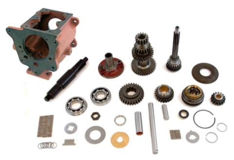 Manual Transmission Overhaul Kit Includes Mainshaft/Input Shaft/First/Second Gear/2-3 Synchro ASM/Cluster Gear w/Shaft/Rev Idler Gear w/Shaft/Frt/Rr Bearings/Gasket/Sm. Parts Kit 1941-1971 Willys / Jeep OMIX