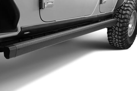RealTruck VoltStep Electric Running Board Kit Protective Bedliner Coating 2018-2026 Jeep Wrangler Go Rhino