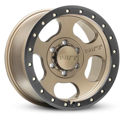 MT Canyon Pro Wheel 20x9 5 x 8X180 Hub Bore 4.929 Satin Bronze W/Black Lip Zinc Bolts Mickey Thompson