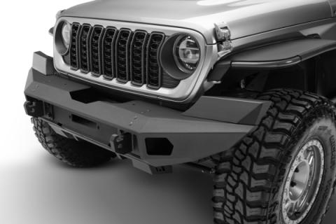 Trailline Bumper Fairlead Mount Plate Textured Black 2018-2026 Jeep Wrangler JL 2020-2025 Jeep Gladiator Go Rhino