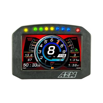 CD-5FG Carbon GPS-Enabled Flat Panel Digital Dash Display 5-inch diagonal screen, carbon fiber enclosure, GPS antenna and wiring harness included, Does Not Include Buttons (See PN 30-3610) AEM Electronics