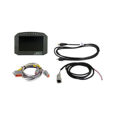 CD-5FLG Carbon Flat Panel Logging Display with Internal GPS 5-inch diagonal screen, carbon fiber enclosure, GPS antenna and wiring harness included, Does Not Include Buttons (See PN 30-3610) AEM Electronics