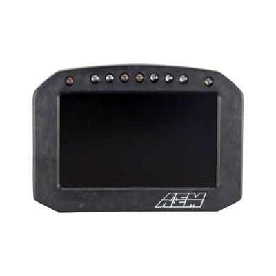 CD-5FLG Carbon Flat Panel Logging Display with Internal GPS 5-inch diagonal screen, carbon fiber enclosure, GPS antenna and wiring harness included, Does Not Include Buttons (See PN 30-3610) AEM Electronics