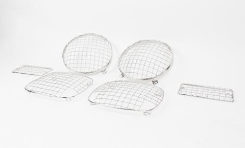 Jeep TJ Wire Mesh Guard Set 6 Pieces 97-06 Wrangler TJ Polished Silver Kentrol