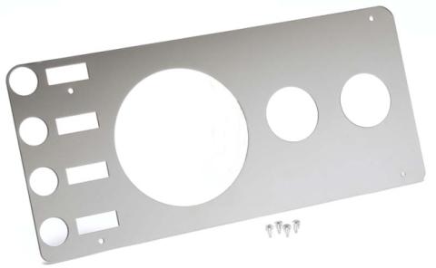 Jeep CJ Gauge Cover Without Radio Opening 76-86 CJ Polished Silver Kentrol