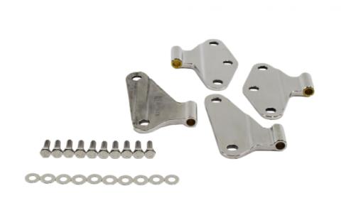 Jeep JK Body Door Hinge Set 4 Pieces 2 Door 07-18 Wrangler JK Polished Silver Kentrol