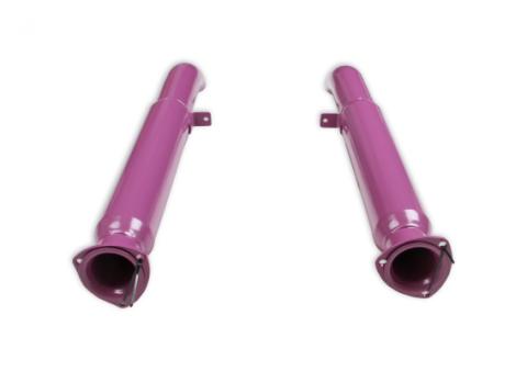 Purple Hornies Glasspack 3-Hole Jeep Header Mufflers Sold As A Pair 3 Inch Inlet 3 Inch Outlet Muffler Body Length 29 Inch Overall Length 32 Inch FlowTech