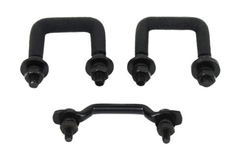 Jeep CJ Windshield Tie Down Kit 55-86 CJ Powdercoat Black Kentrol