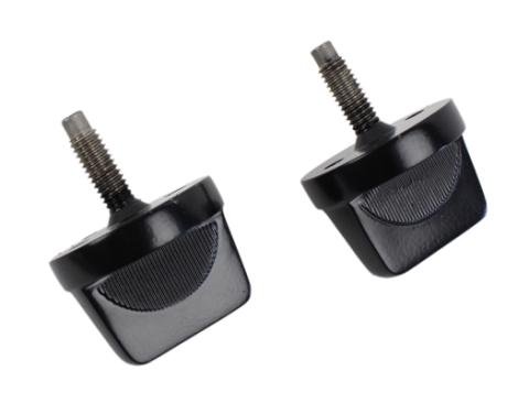 Jeep CJ/YJ Windshield Knobs Pair 76-95 CJ and Wrangler YJ Powdercoat Black Kentrol