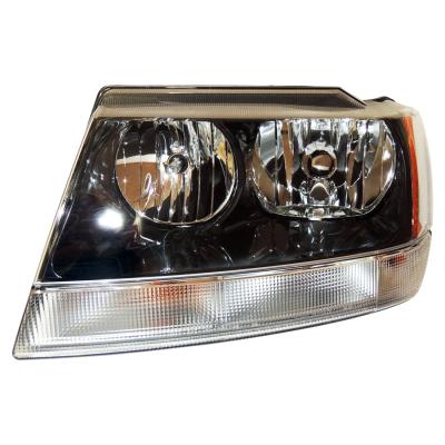 Left Headlight w/o Headlamp Leveling for Jeep 02-04 WJ Grand Cherokee Crown Automotive