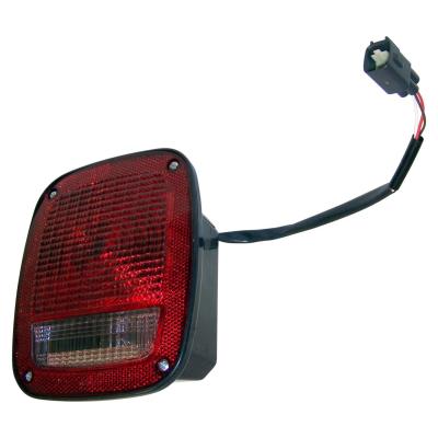 Right Tail Lamp for Jeep 1998-2006 TJ Wrangler, Has Square 4-Prong Connector Crown Automotive