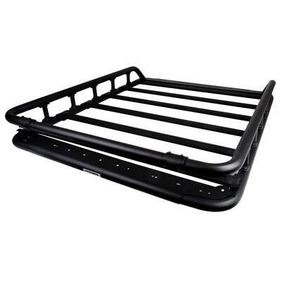SRM500 65 Inch Flat Platform Roof Rack With Side &amp; Rear Rail Kit Textured Black Go Rhino