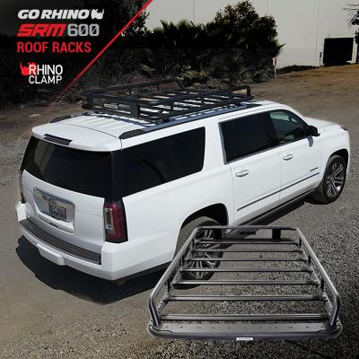 SRM600 75 Inch Tubular Basket Style Roof Rack Textured Black Go Rhino