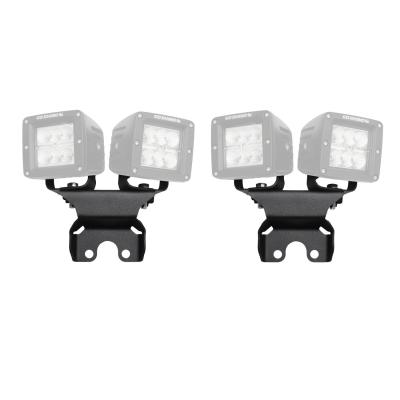 XE Hard Top Light Mount for two 3 Inch x 3 Inch LED Cube Lights Textured Black 2018-2026 Jeep Wrangler JL 2020-2025 Jeep Gladiator Go Rhino