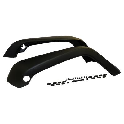 Front Textured Black Fender Flare Kit for 07-18 JK Wrangler, Incl. Hardware Crown Automotive