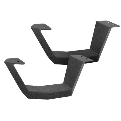 RB10 Running Boards With Mounting Brackets &amp; 2 Pairs of Drop Steps Kit Protective Bedliner Coating 2018-2026 Jeep Wrangler JL Go Rhino