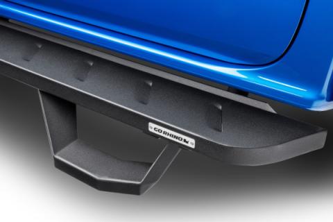 RB10 Running Boards With Mounting Brackets &amp; 2 Pairs of Drop Steps Kit Textured Black 2020-2025 Jeep Gladiator Go Rhino