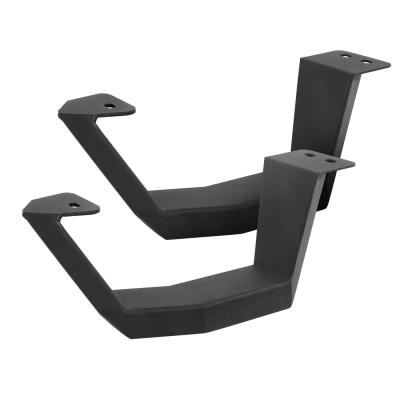 RB10 Running Boards With Mounting Brackets &amp; 2 Pairs of Drop Steps Kit Textured Black 2020-2025 Jeep Gladiator Go Rhino