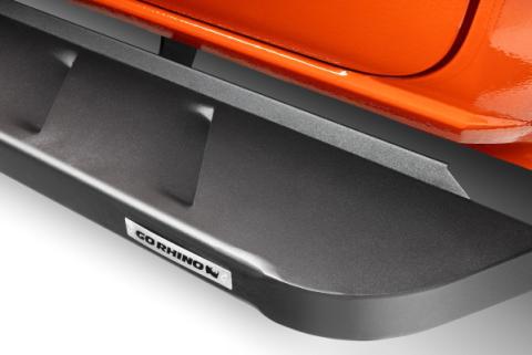 RB10 Running Boards With Mounting Brackets Textured Black For 2018-2025 Jeep Wrangler JL Go Rhino