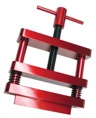 Engine Connecting Rod Vise Standard Vise or Bench Mount T-Handle Type Fits All Sizes Connecting Rods Red Anodized Aluminum Proform