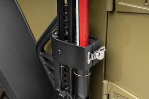 Exterior Jack Mount Textured Black For 2007-2018 Jeep Wrangler JK 2 Door Go Rhino