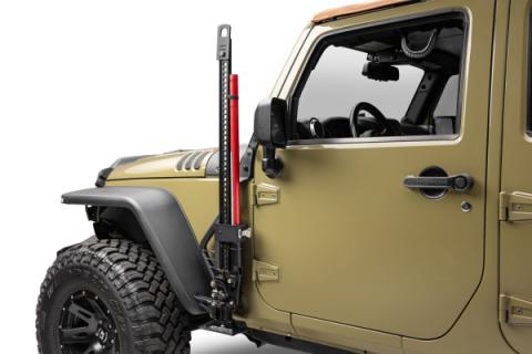 Exterior Jack Mount Textured Black For 2007-2018 Jeep Wrangler JK 2 Door Go Rhino